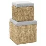 Conjunto de otomanas 2 piezas hierba marina gris de vidaXL, Otomanas - Ref: Foro24-246109, Precio: 94,78 €, Descuento: %