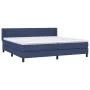 Box spring bed with blue fabric mattress 200x200 cm by , Beds and slatted bases - Ref: Foro24-3129823, Price: 594,76 €, Disco...