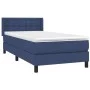 Box spring bed with blue fabric mattress 100x200 cm by , Beds and slatted bases - Ref: Foro24-3130015, Price: 326,70 €, Disco...