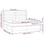 Cama box spring con colchón tela azul 200x200 cm de , Camas y somieres - Ref: Foro24-3132103, Precio: 670,99 €, Descuento: %