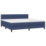 Box spring bed mattress and LED lights blue fabric 200x200 cm by , Beds and slatted bases - Ref: Foro24-3133507, Price: 595,0...