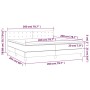 Box spring bed mattress and LED lights blue fabric 200x200 cm by , Beds and slatted bases - Ref: Foro24-3133507, Price: 595,0...