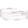 Box spring bed mattress and LED lights blue fabric 200x200 cm by , Beds and slatted bases - Ref: Foro24-3133507, Price: 583,7...