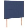 Box spring bed with blue fabric mattress 100x200 cm by , Beds and slatted bases - Ref: Foro24-3137299, Price: 366,46 €, Disco...
