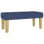 Box spring bed with blue fabric mattress 100x200 cm by , Beds and slatted bases - Ref: Foro24-3137299, Price: 366,46 €, Disco...
