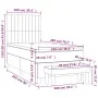 Box spring bed with blue fabric mattress 100x200 cm by , Beds and slatted bases - Ref: Foro24-3137299, Price: 366,46 €, Disco...