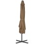 Sombrilla de jardín con palo de acero 250x250 cm gris topo de vidaXL, Sombrillas - Ref: Foro24-44884, Precio: 102,23 €, Descu...