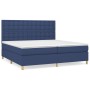 Box spring bed with blue fabric mattress 200x200 cm by , Beds and slatted bases - Ref: Foro24-3142687, Price: 660,13 €, Disco...