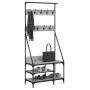 Sonoma gray coat rack with shoe rack 80x40x184 cm by , Dresser Organizers and Bar Hangers - Ref: Foro24-837865, Price: 76,42 ...