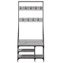 Sonoma gray coat rack with shoe rack 80x40x184 cm by , Dresser Organizers and Bar Hangers - Ref: Foro24-837865, Price: 76,42 ...