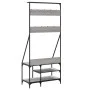 Sonoma gray coat rack with shoe rack 80x40x184 cm by , Dresser Organizers and Bar Hangers - Ref: Foro24-837865, Price: 76,42 ...