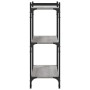 Sonoma gray engineered wood 3-shelf bookcase 80x30x86 cm by , Bookcases and shelves - Ref: Foro24-837670, Price: 48,59 €, Dis...