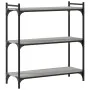 Librería 3 estantes madera ingeniería gris Sonoma 80x30x86 cm de , Librerías y estanterías - Ref: Foro24-837670, Precio: 47,9...