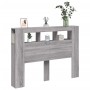 Cabecero LED madera ingeniería gris Sonoma 140x18,5x103,5 cm de , Cabeceros y pies de cama - Ref: Foro24-837349, Precio: 84,5...