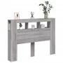Sonoma-graues LED-Kopfteil aus Holzwerkstoff, 140 x 18,5 x 103,5 cm von , Kopf- und Fußteile - Ref: Foro24-837349, Preis: 83,...