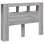 Cabecero LED madera ingeniería gris Sonoma 140x18,5x103,5 cm de , Cabeceros y pies de cama - Ref: Foro24-837349, Precio: 84,5...