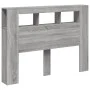 Sonoma-graues LED-Kopfteil aus Holzwerkstoff, 140 x 18,5 x 103,5 cm von , Kopf- und Fußteile - Ref: Foro24-837349, Preis: 83,...