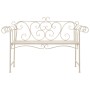 Banco de jardín metal blanco envejecido 132 cm de vidaXL, Bancos de jardín - Ref: Foro24-45430, Precio: 170,89 €