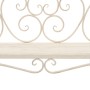 Banco de jardín metal blanco envejecido 132 cm de vidaXL, Bancos de jardín - Ref: Foro24-45430, Precio: 170,89 €