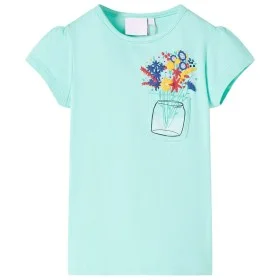 Light mint children's t-shirt 104 by , Kids T-shirts - Ref: Foro24-11030, Price: 8,32 €, Discount: %