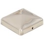 Tapas piramidales postes valla 6 uds acero inoxidable 71x71 mm
