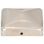 Tapas piramidales postes valla 6 uds acero inoxidable 71x71 mm