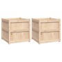 Jardineras de exterior 2 unidades madera maciza de pino de , Maceteros y jardineras - Ref: Foro24-837425, Precio: 121,86 €, D...