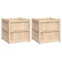 Outdoor planters 2 units solid pine wood by , Pots and planters - Ref: Foro24-837425, Price: 120,71 €, Discount: %