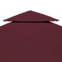 Gazebo awning 2 levels 310 g/m² 4x3 m burgundy by vidaXL, Covers for tents and gazebos - Ref: Foro24-44761, Price: 71,41 €, D...