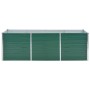Arriate de jardín de acero galvanizado verde 240x80x77 cm
