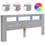 Cabecero LED madera ingeniería gris Sonoma 220x18,5x103,5 cm de , Cabeceros y pies de cama - Ref: Foro24-837377, Precio: 109,...