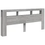 Cabecero LED madera ingeniería gris Sonoma 220x18,5x103,5 cm de , Cabeceros y pies de cama - Ref: Foro24-837377, Precio: 109,...