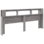 Cabecero LED madera ingeniería gris Sonoma 220x18,5x103,5 cm de , Cabeceros y pies de cama - Ref: Foro24-837377, Precio: 109,...