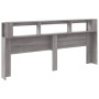 Sonoma-graues LED-Kopfteil aus Holzwerkstoff, 220 x 18,5 x 103,5 cm von , Kopf- und Fußteile - Ref: Foro24-837377, Preis: 110...