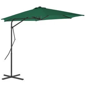 Sombrilla de jardín con palo de acero 300 cm verde de vidaXL, Sombrillas - Ref: Foro24-44885, Precio: 116,92 €, Descuento: %