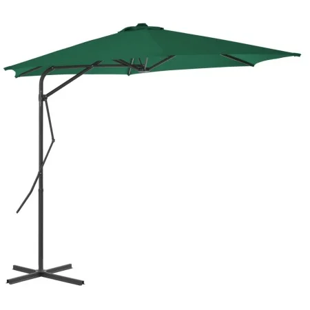 Garden umbrella with steel pole 300 cm green by vidaXL, Umbrellas - Ref: Foro24-44885, Price: 119,14 €, Discount: %