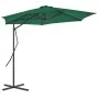 Garden umbrella with steel pole 300 cm green by vidaXL, Umbrellas - Ref: Foro24-44885, Price: 119,14 €, Discount: %