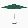 Garden umbrella with steel pole 300 cm green by vidaXL, Umbrellas - Ref: Foro24-44885, Price: 119,14 €, Discount: %