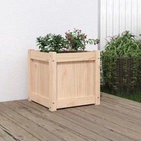 Pflanzgefäß aus massivem Kiefernholz, 40 x 40 x 40 cm von , Töpfe und Pflanzgefäße - Ref: Foro24-837404, Preis: 38,78 €, Raba...