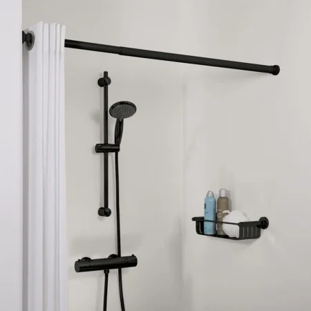 Sealskin Telescopic shower curtain rod black 80-130 cm by , shower bars - Ref: Foro24-447488, Price: 25,54 €, Discount: %