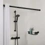 Sealskin Telescopic shower curtain rod black 80-130 cm by , shower bars - Ref: Foro24-447488, Price: 25,54 €, Discount: %