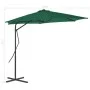 Garden umbrella with steel pole 300 cm green by vidaXL, Umbrellas - Ref: Foro24-44885, Price: 119,14 €, Discount: %