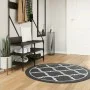 Schwarz-weißer, rutschfester, waschbarer Teppich Ø 120 cm von , Teppiche - Ref: Foro24-136608, Preis: 22,72 €, Rabatt: %