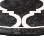 Schwarz-weißer, rutschfester, waschbarer Teppich Ø 120 cm von , Teppiche - Ref: Foro24-136608, Preis: 22,72 €, Rabatt: %