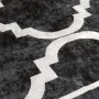 Alfombra lavable antideslizante negro y blanco Ø 120 cm de , Alfombras - Ref: Foro24-136608, Precio: 22,72 €, Descuento: %