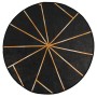 Black and gold non-slip washable rug Ø 120 cm by , Rugs - Ref: Foro24-136620, Price: 32,78 €, Discount: %