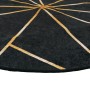 Black and gold non-slip washable rug Ø 120 cm by , Rugs - Ref: Foro24-136620, Price: 32,78 €, Discount: %