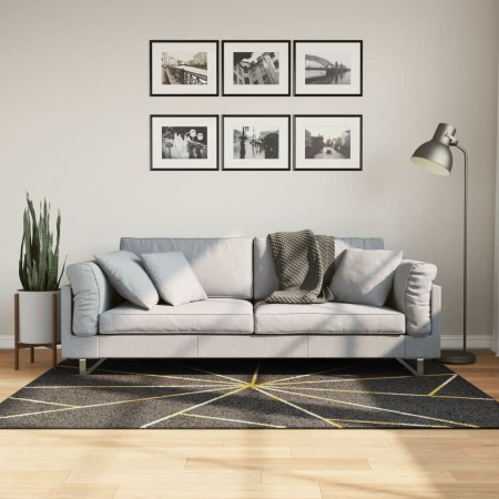 Rutschfester, waschbarer Teppich in Schwarz und Gold, 120 x 180 cm von , Teppiche - Ref: Foro24-136617, Preis: 37,38 €, Rabat...