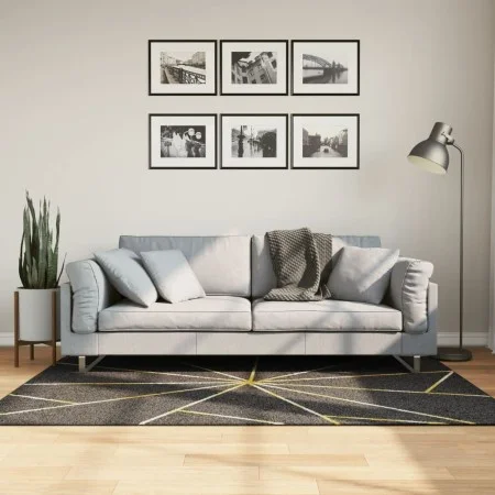 Rutschfester, waschbarer Teppich in Schwarz und Gold, 120 x 180 cm von , Teppiche - Ref: Foro24-136617, Preis: 36,78 €, Rabat...