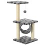 Cat scratching post with sisal post 65 cm gray footprints by vidaXL, Cat furniture - Ref: Foro24-170547, Price: 43,08 €, Disc...